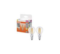 Ampoule LED filament OSRAM Sphérique Verre Clair E14 3,4W 2700K 470 lm 40W 15000h non dimmable