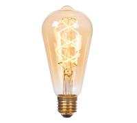 Ampoule LED filament ovale ambrée E27 4,9W 450 lm 2200K dimmable Lucide