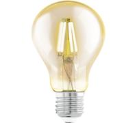 Ampoule LED filament rétro dimmable Ampoule vintage E27 ampoule vintage verre clair, 4 watts 320 lumens 2200 kelvins blanc chaud, DxH 7,5x12,8 cm