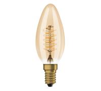 Ampoule LED Flamme E14 Ledvance Vintage 1906 Dorée 3.4W 250lm - Blanc Très Chaud Dimmable - Équivalent 25W