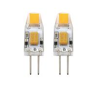 Eglo Lot de 2 ampoules à broche LED G4, lampes crayon dimmables, 1,2 watts chacune (équivalent 11 watts), 12V, 100 lumens, blanc chaud, 2700 Kelvin, Ø 1 cm