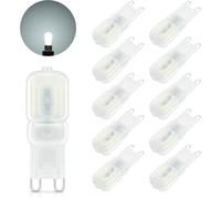 Ampoule LED G9,3W Equivalent 30W Halogène Lampe,Blanc Froid 6000K, 300LM,Mini LED Lampe Sans Scintillement,Non Dimmable,lot de 10