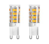 Ampoule LED G9 5 W 500 LM variable 220 V, faisceau 360°, halogène 50 W | Longue durée de vie, pour lustre, éclairage d’accent comptoir, éclairage domestique principal/secondaire, 5W 2 pièces 2700K
