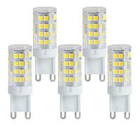 Ampoule LED G9 5W 500LM dimmable 110-120V, 360°, équivalent halogène 50W | Longue durée de service, lumière pour comptoir de détail, éclairage principal et auxiliaire domestique 5W 5 pièces 4000K