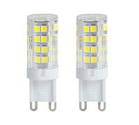 Ampoule LED G9 5W 500LM dimmable 110-120V, 360°, équivalent halogène 50W | Longue durée de service, lumière pour comptoir de détail, éclairage principal et auxiliaire domestique 5W 2 pièces 6500K