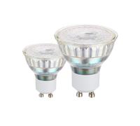Eglo Lot de 2 ampoules LED GU10, lampes réflecteur, spots de 4,5 watts chacun (équivalent 50 watts), 345 lumens, blanc chaud, 3000 Kelvin, Ø 5 cm