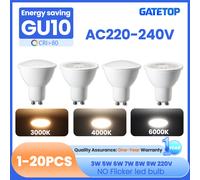 Ampoule LED GU10 3W 5W 6W 7W 8W 9W AC 220V (1-20 pièces) - Remplace les lampes halogènes 50W, idéale pour les spots encastrés et les lustres 16PCS
