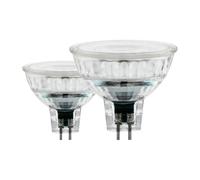 Ampoule LED GU5,3 2X1,8W verre transparent