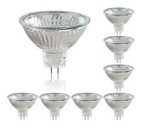 Ampoule LED GU5.3 50W Pack de 8 12V Ampoules Halogènes Réflecteur, Dimmable Projecteur, Ampoule Spot Halogène MR16