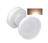 Ampoule LED GX53, blanc chaud 3000K, 10W, 1000 lumens, AC/DC 190-260V, remplace ampoules rondes halogènes ou CFL 100W, non dimmable, 2 pièces