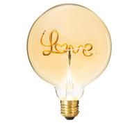Ampoule LED mot Love ambrée E27