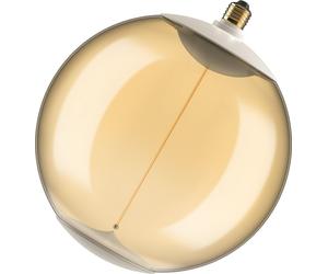 Ampoule LED OSRAM VINTAGE 1906, grande ampoule décorative de style filament magnétique, à intensité variable, en forme de boule, LED, plastique, couleur ambre transparente, 12 W, 550 lm, lumière blanc