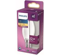 Ampoule LED - PHILIPS - Non dimmable - E14 - 60W - Blanc Chaud