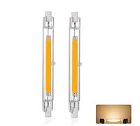 Ampoule LED R7S 118mm 20W Dimmable, Blanc Chaud 3000K, 2000LM, Linéaire Ampoule Remplacer Halogène J118 200W, Éclairage à 360 Degrés, OCB R7S LED 118mm pour Couloirs et Appliques Murales, 2 Pièces