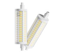 Ampoule LED R7S 118mm 20W Dimmable,Type J à deux extrémités Linéaire | Blanc Naturel 4000K, Lot de 2, 2500 Lm, 200W Halogène T3 Equivalent, Lampes murales/de sécurité/de sol