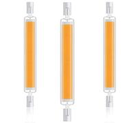 Ampoule LED R7S 118mm 30W Blanc Chaud 3000K, 3000LM, Équivalent Lampe Halogène J118 300W, Dimmable, 360 Degrés Linéaire Ampoule 30W R7S 118mm Slim COB LED pour Applique Murale/Lampadair, 3 PCS