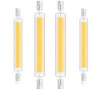 Ampoule LED R7S 118mm 30W Blanc Froid 6000K, 3000LM, Équivalent Lampe Halogène J118 300W, Dimmable, 360 Degrés Linéaire Ampoule 30W R7S 118mm Slim COB LED pour Applique Murale/Lampadair, 4 PCS