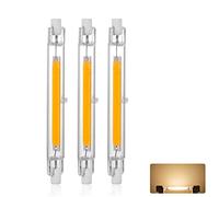 Ampoule LED R7S 118mm 30W Dimmable, Blanc Chaud 3000K, 3000LM, Linéaire Ampoule Remplacer Halogène J118 300W, Éclairage à 360 Degrés, OCB R7S LED 118mm pour Couloirs et Appliques Murales, 3 Pièces