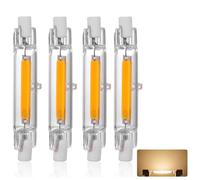 Ampoule LED R7S 78mm 10W Dimmable, Blanc Chaud 3000K, 1000LM, Linéaire Ampoule Remplacer Halogène J78 100W, Éclairage à 360 Degrés, OCB R7S LED 78mm pour Couloirs et Appliques Murales, 4 Pièces