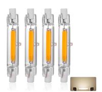 Ampoule LED R7S 78mm 15W Dimmable, Blanc Naturel 4000K, 1500LM, Linéaire Ampoule Remplacer Halogène J78 150W, Éclairage à 360 Degrés, OCB R7S LED 78mm pour Couloirs et Appliques Murales, 4 Pièces
