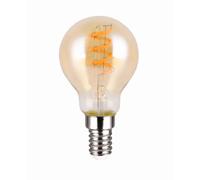 Ampoule LED rétro ambrée globe E14 4W 180 lm blanc chaud 1800K Trio