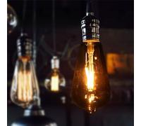 Ampoule LED Rétro en Verre Marron E27, Lampe Vintage pour café, Bar, Décoration de Salon (2w)