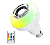 Ampoule LED RVB Bluetooth à Changement de Couleur avec Télécommande pour Chambres en Plastique 1 Paquet (Couleur assortie)