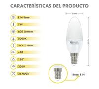 Ampoule LED Silver Electronics Candle 7W E14 5000K 620lm