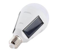 Ampoule LED Solaire, étanche IP65, Culot à Vis E27, Lampe de Secours Intérieure et Extérieure pour Camping Randonnée Voyage (12W)