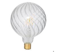 Atmosphera – Ampoule LED striée transparente D12,5 cm