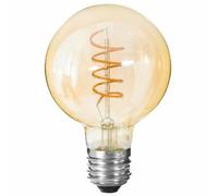 Atmosphera - Ampoule LED Décorative Globe - Verre Ambré D 10,5 cm - À Filament, Culot E27, Style Vintage - Pour Lampe, Suspension, Décoration