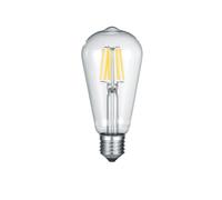 Ampoule LED transparente ovale E27 6W blanc chaud 600 lm