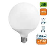 Ampoule LED - VELAMP - Globe G125 - 24W/2500lm - Culot E27 - Blanc chaud - Durée de vie 20000h