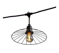 Lumisky Guirlande lumineuse Chic Cage connectable 10 ampoules E27 6 m Noir acier