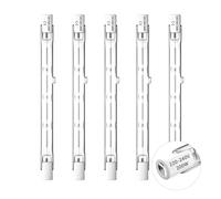 Ampoule R7S 5 pièces Ampoule halogène R7S T3 118mm 200W 220V-240V, ampoule halogène de type J, 4650LM Blanc Chaud 3000K, convient pour les lampadaires, les lampadaires, les éclairages paysagers.