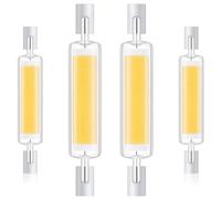 Ampoule R7S LED 78mm Dimmable, R7S LED 15W Équivalent Lampe Halogène J78 150W, Blanc Froid 6500K, Angle de Faisceau 360°, 1500LM COB Linéaire LED R7S 78mm pour Projecteur Applique Murale, 4 PCS
