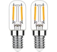 Ampoule Refrigerateur LED E14 2W 220V, T22 Ampoule Frigo Équivalent 15W Lampe Halogène Blanc Chaud 2700K Non Dimmable Petit LED