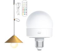 Ampoule Sans Fil Pour Lampe - Ampoule Réglable E26 À Piles, Ampoule À Piles | Ampoule Rechargeable Avec Télécommande, Ampoule LED Amovible Avec 3 Couleurs Sélectionnables Et 4 Minuteries