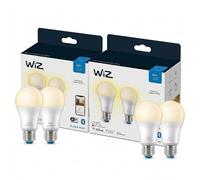 Wiz Ampoules LED A60 E27 connectées Wi‑Fi/Bluetooth 60W Pack 2 Blanc