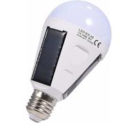 Ampoule Solaire à LED, E27 IP 65, Ampoule LED d'urgence Portable avec Crochet(12W)