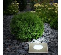 Lampe encastrable au sol en acier inoxydable verre jardin gradateur télécommande dans un ensemble comprenant des ampoules LED RGB