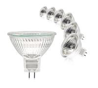 Ampoule Spot MR16, Ampoule 12V 35W, Ampoule gu5.3 Ampoule MR16 Dimmable, 2 Broches Ampoules Halogène Blanc Chaud 2700K, Pack de 6