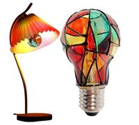 Ampoule Vitrail LED Colorée 4W E27 Pour Décoration De Noël En Verre Coloré