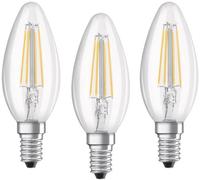 Osram Ampoule LED Filament Flamme E14 4 W (équiv. 40 W) Blanc froid 4000K Lot de 3