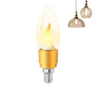 Ampoules À Effet Flamme | Base E12 E14 Éclairage D'Ambiance Décorations De Noël | Lumières LED Ampoules Flamme Décorations De Fêtes | Pour Décoration Intérieure Maison Fête D'Halloween Porche Patio