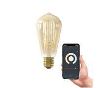 Ampoules connectées Calex Edison LED Filament connectée ST64 ambrée E27