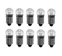 Ampoules E10 6V 0,3A à lumière blanche chaude, à culot à vis miniature (10) Glühlampe Glühbirne
