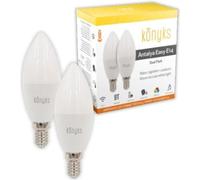 Ampoules LED Connectées E14, Wi-Fi + Bluetooth, RGB Couleurs + Blanc Réglable, 5W, Konyks Antalya E14 Max Easy Dual Pack