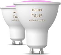 Ampoules LED Connectées Philips Hue White Colors, GU10, x2, Intensité Ajustable, Large Gamme de Couleurs