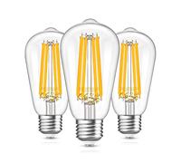 Ampoules LED Culot Edison à vis E27 Variable Vintage Blanc Chaud 12Watt | Remplacement Pour Ampoule à Incandescence 100W - 120W, Rétro Lampe à Économie D'énergie,1600Lumen, AC 220-240V,Lot de 3